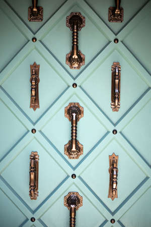 beautiful vintage background. door to door handleの写真素材