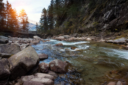 Krimmler Wasserfalle - beautiful mountain landscape. Austria