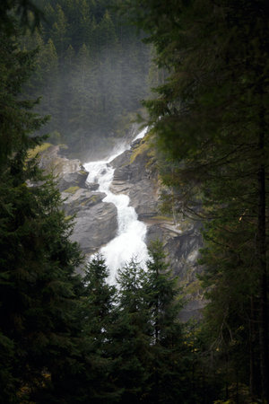 Krimmler Wasserfalle - beautiful mountain landscape. Austriaの写真素材