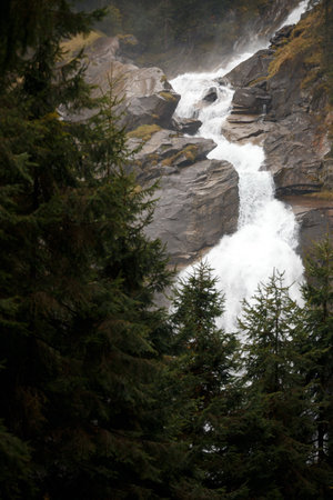 Krimmler Wasserfalle - beautiful mountain landscape. Austriaの写真素材