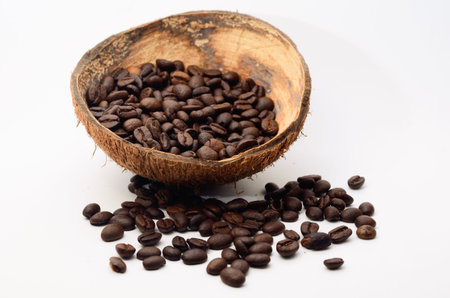 Organic Wood Roasted Coffee with coconut shell
