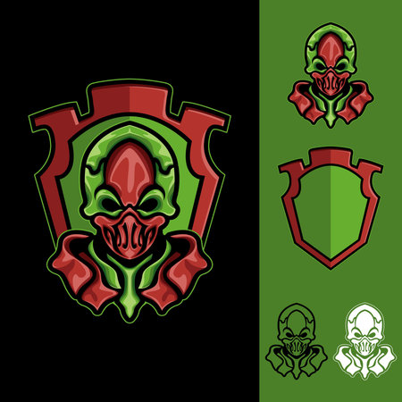 Toxic Alien : Logo E-Sport Gamingのイラスト素材