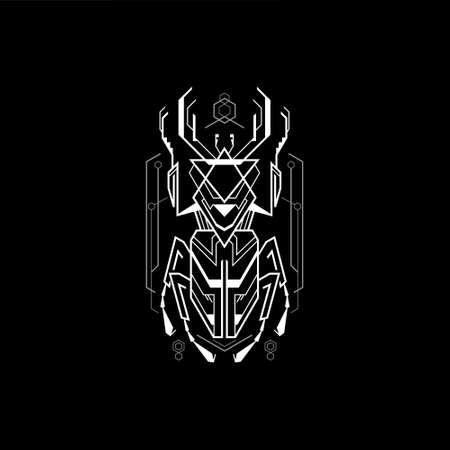 Geometry Insect Line art styleのイラスト素材