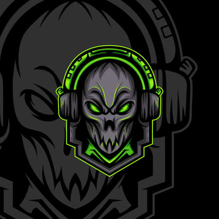 Dark Gamers for mascot, logo gaming or otherのイラスト素材