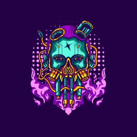 Building Humanoid Illustration for merchandise, apparel, or otherのイラスト素材