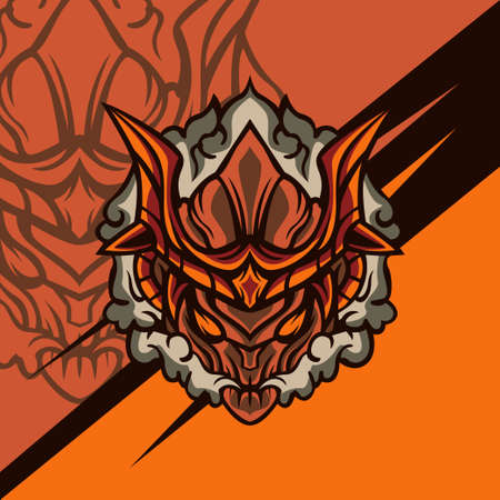 Triangle Red Squadron for mascot gaming or otherのイラスト素材