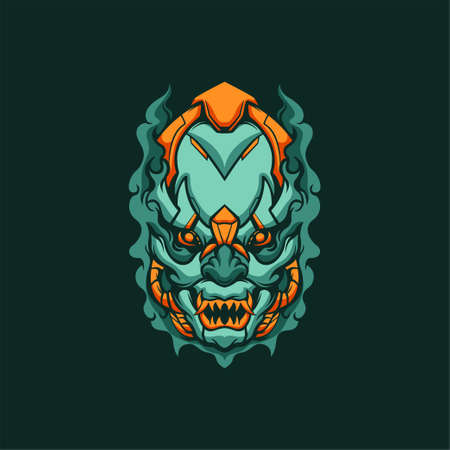 Mechanical Skull Mascot or otherのイラスト素材