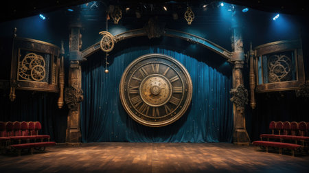 Actor Performing on Stage Under Spotlightの素材