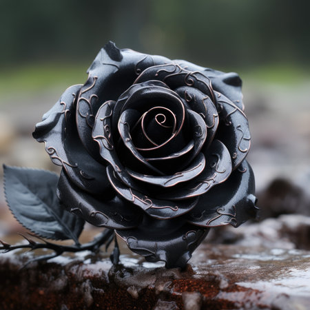 Close-up of a Beautiful Flowering Rose in Natureの素材