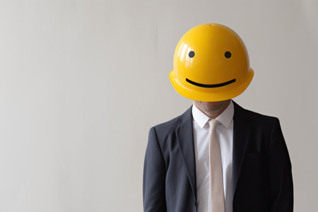 Happy Businessman in Formal Wear Smiling and Laughing Indoorsの素材