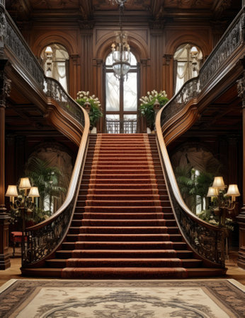 Modern Corporate Interior Design with Concrete Staircase in Cityの素材