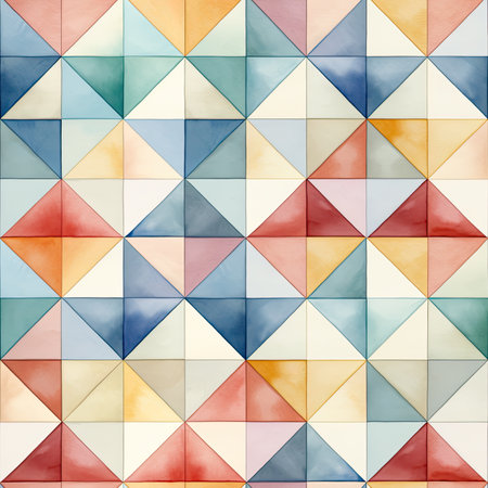Colorful Geometric Shape Pattern on Minimalist Backgroundの素材