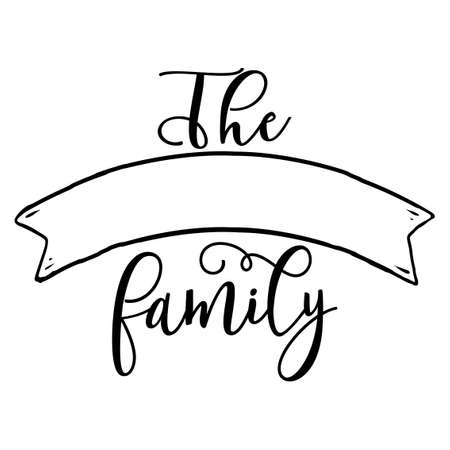 the xy Family - word with free space for last name or surname. Split lettercricut cameo split letter, family. Good for door board sign or other printig press gifts.のイラスト素材
