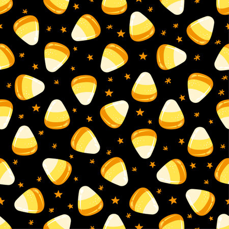 Cute Candy cane seamless pattern for Halloween. Cute doodle design. funny hand drawn doodle, textile graphic design. wallpaper, wrapping paper, background.のイラスト素材