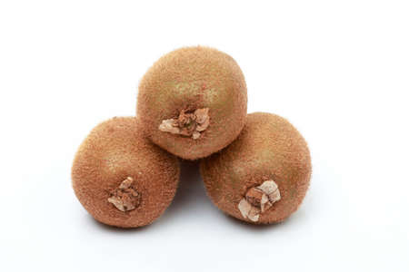 Kiwi fruit isolated on white backgroundの写真素材