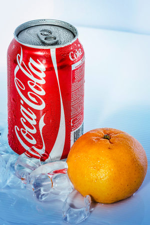 SABAH, MALAYSIA - March 08, 2015: Classic Coca-Cola Canのeditorial素材