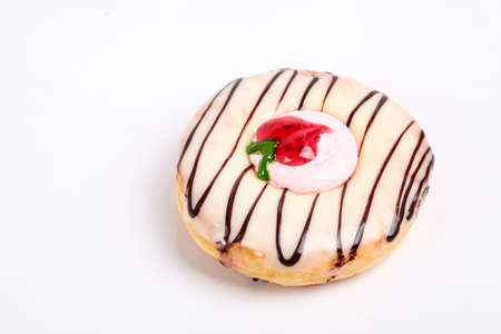 Donut isolated on white backgroundの写真素材