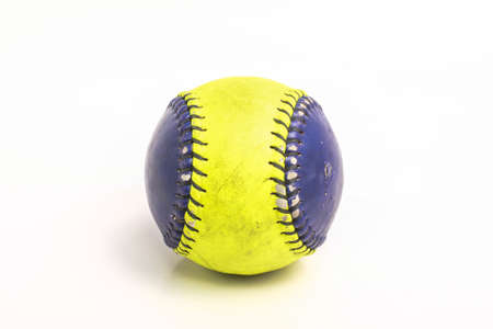 yellow ball for softball matchの写真素材