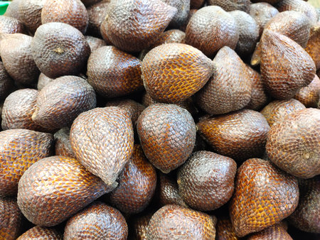 Salak fruit or snake fruit in the market,Thailand.の写真素材