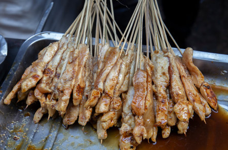 Grilled Madura Chicken Satay on the street
