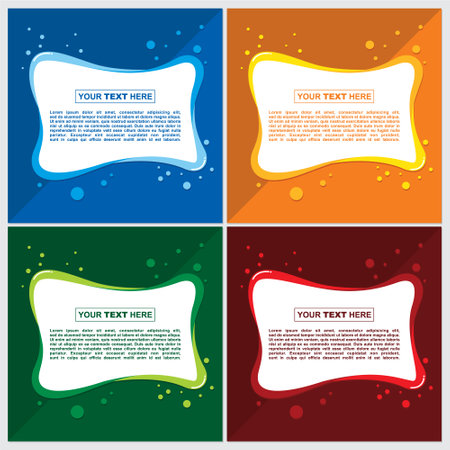 Social media banner template with colorful liquid themeのイラスト素材