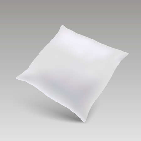 Blank square pillow for your design. mockup pillow Vector.のイラスト素材