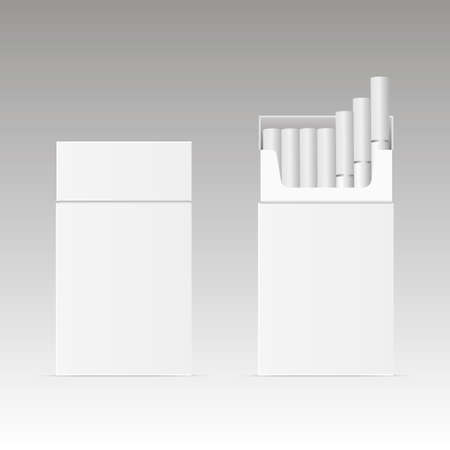 Blank package box of cigarette isolated on white background.のイラスト素材