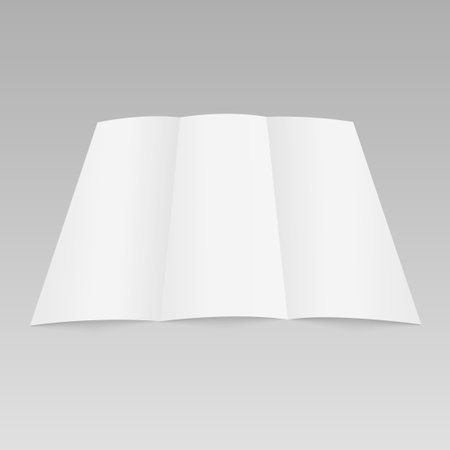 Threefold white template paper vector illustration.のイラスト素材