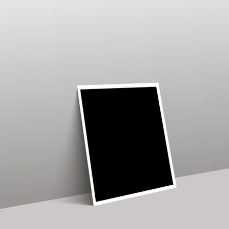 Black sheet leaning against a grey wall. illustration. Mock up.のイラスト素材