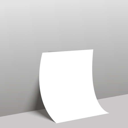 A leaning against a brick wall. illustration. Mock up.のイラスト素材