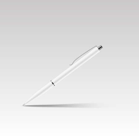 Pen with a soft shadow. Vector.のイラスト素材