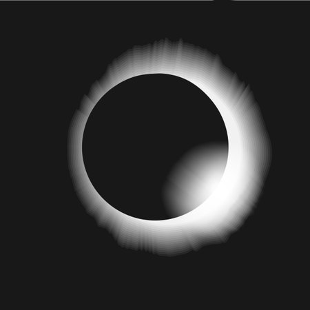 Shadow of the moon. Solar eclipse vector illustration background.