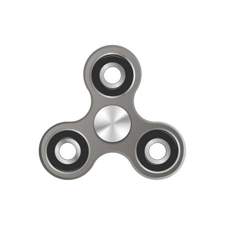 Gray fidget spinner toy - stress and anxiety relief. Vectorのイラスト素材