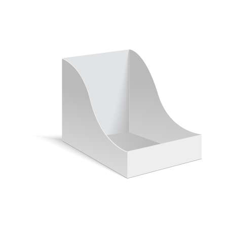 POS POI cardboard blank empty display show box holder. Vector mock up template ready for your designのイラスト素材