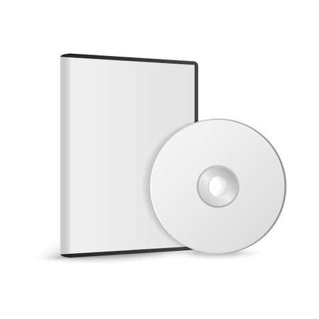 Realistic Case for DVD Or CD Disk with DVD Or CD Disk. Compact disk. Vector Illustration.
のイラスト素材