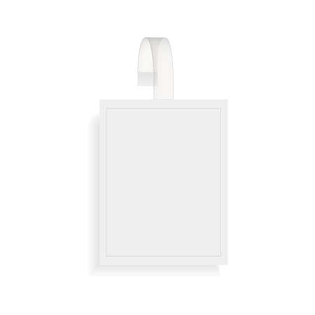 Blank white square paper plastic advertising price wobbler isolated on white background. Vector.

のイラスト素材