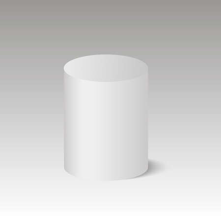 Round box. Cylinder. Barrel. Pedestal. 3D. Vector illustration.
のイラスト素材