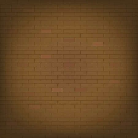 Brown brick wall background. Vector illustrationのイラスト素材