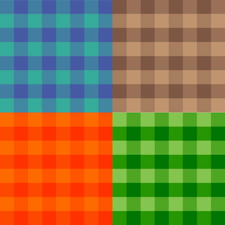 Picnic table cloth. Color square plaid pattern.  Geometrical traditional ornament for fashion textile, cloth, backgrounds. Vector illustrationのイラスト素材