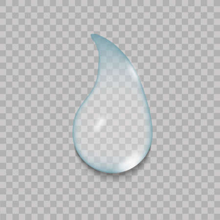 Pure clear water drops. Isolated vector illustrationのイラスト素材