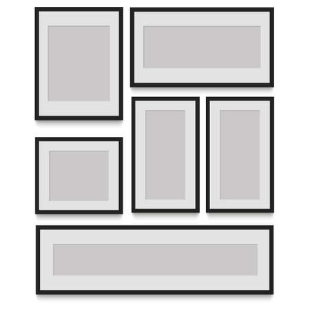 Black wooden classic picture frame.のイラスト素材