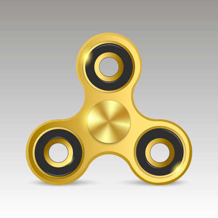 Realistic gold spinner with soft shadow. Vector.のイラスト素材
