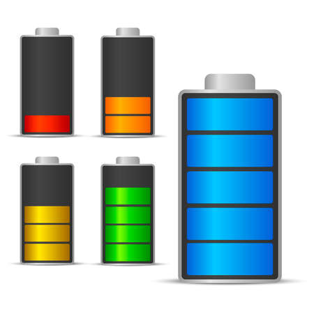 Battery charging status icon.のイラスト素材