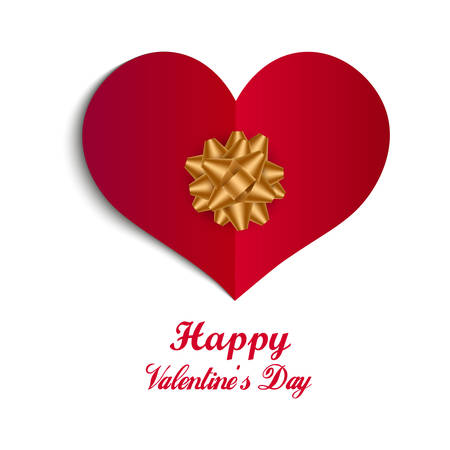 Happy Valentine's Day emblem vector illustration, valentines day simple postcard design with text, concept of romance, love, invitation, greeting, dating card isolated on white background.のイラスト素材