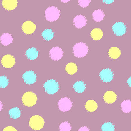 Pattern with colorful dotsのイラスト素材