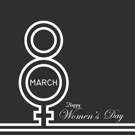 Modern 8 March greeting card. Happy Women's Day. Vectorのイラスト素材