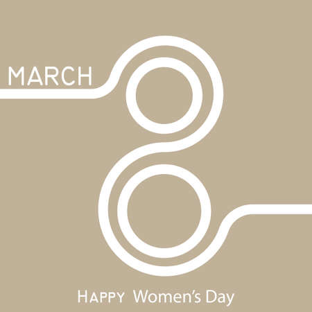 Modern 8 March greeting card. Happy Women's Day. Vectorのイラスト素材