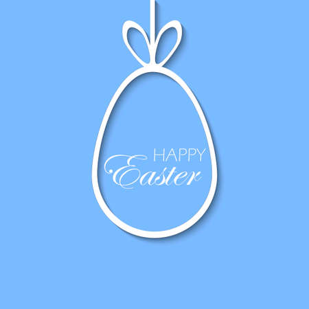 Happy Easter greeting card with white and handwritten text. Vectorのイラスト素材