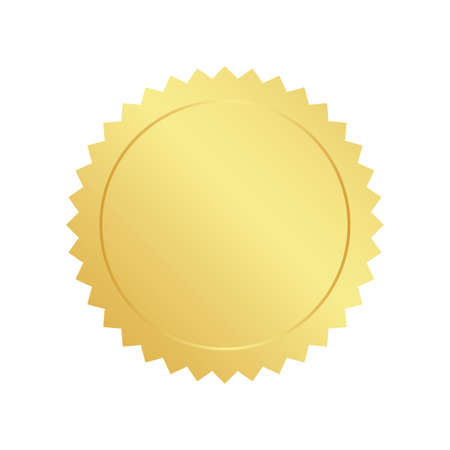 Realistic gold seal vectorのイラスト素材