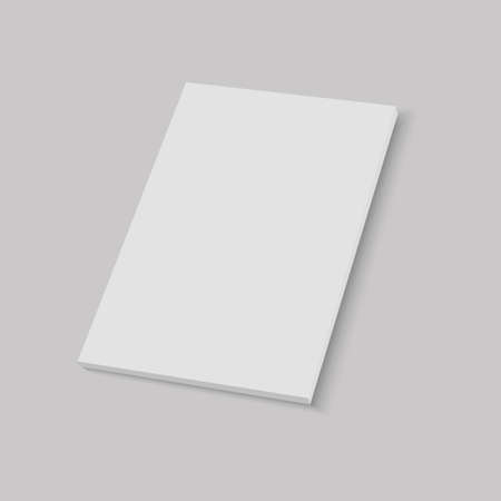 Realistic blank closed magazine mockup template. Vectorのイラスト素材